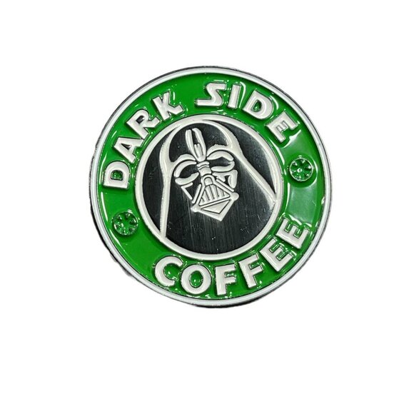 Darth Vader Lapel Pin Dark Side Green Coffee Star Wars Badge Brooch Pin Jewelry - Picture 1 of 9